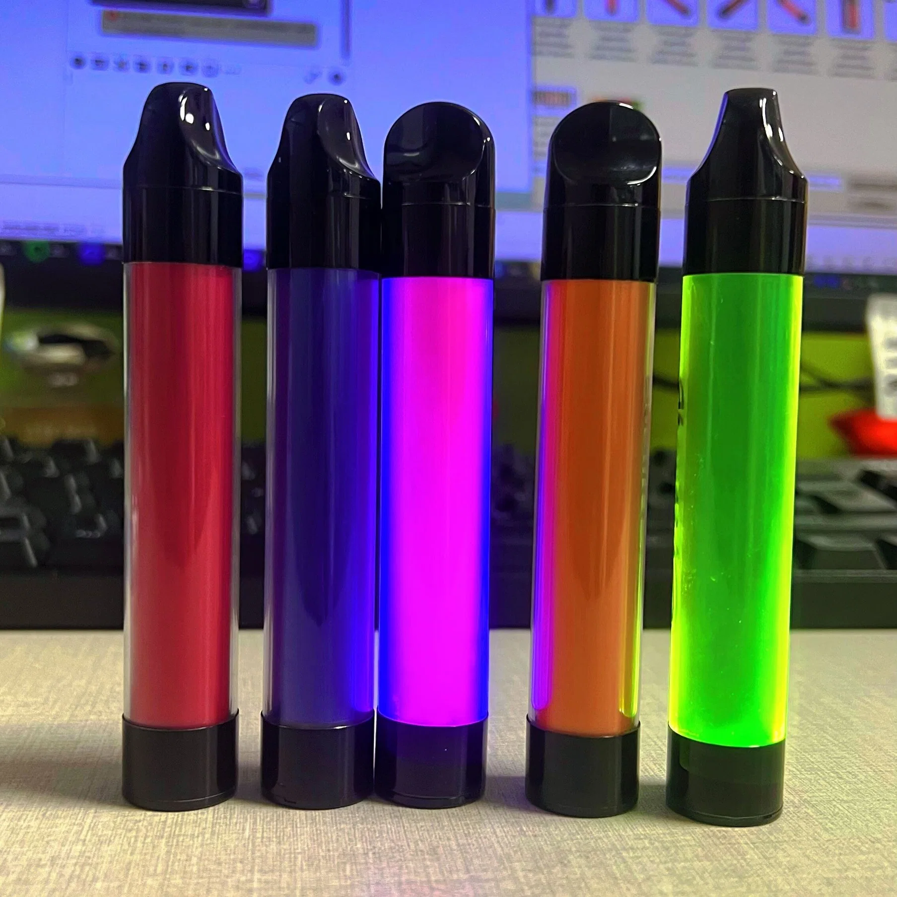 French Puff Hot Selling Party Supply Glowing Stick Cigarette Jetable Neon Light up Disposable/Chargeable Vape