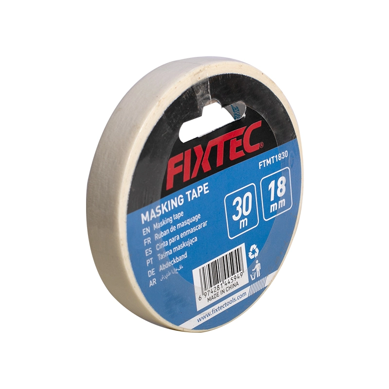 Fita de proteção de papel Fixtec de 18 mm/24 mm/36 mm/48 mm, 30 m, para pintura