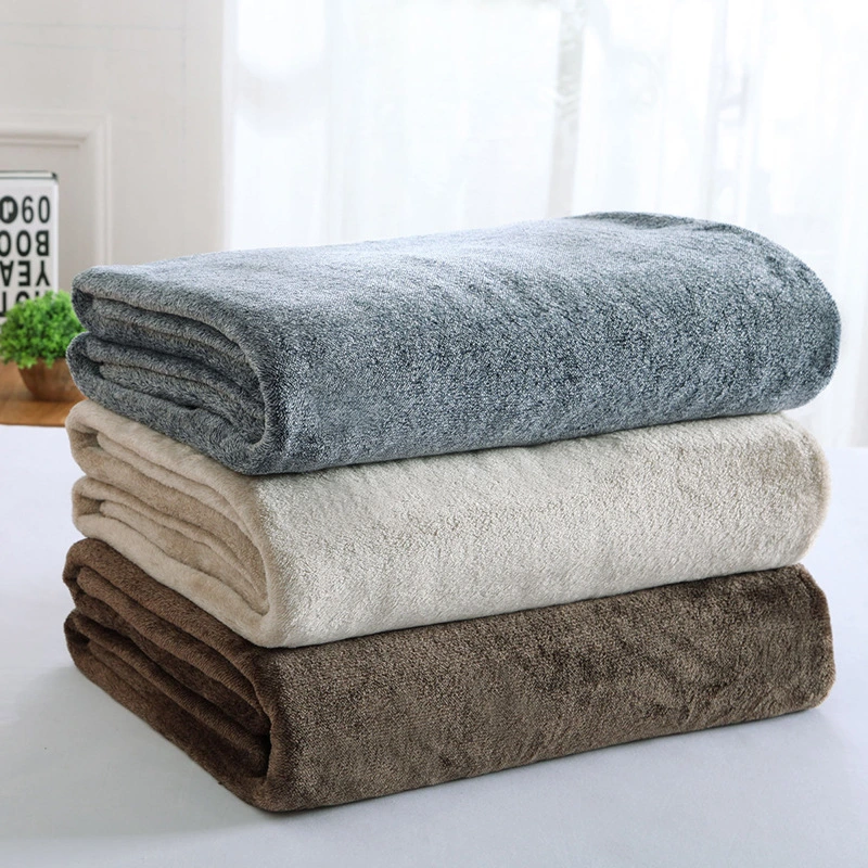 Solid Cationic Flannel Air Conditioning Nap Blanket Fabric