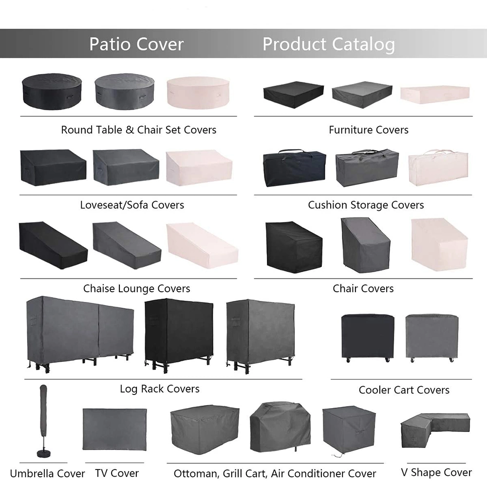 104 Inches Waterproof Sectional Lounge Set Cover