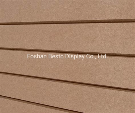 Raw Grooved MDF Slatwall 1220X2440X18mm Display Slot Panels in Retail Store/Showroom/Garage/Warehouse