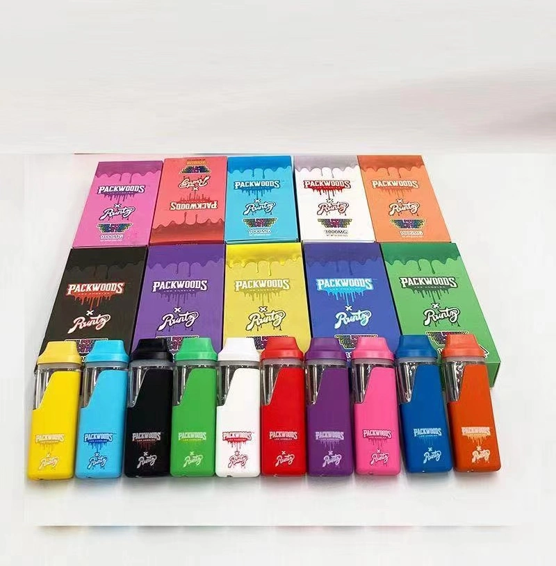 Desechables recargables E-Cigarrillos 1.0ml de aceite espeso Packwoods Runty Runtz Vape Pen con 10 colores y el embalaje minorista Premium Box