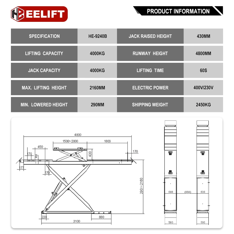 Levage de l'alignement de ciseaux il9240B/Équipement de test/Outil de réparation Auto/Key programmeur/voiture Outil de diagnostic/garage d'équipement/matériel de réparation automobile