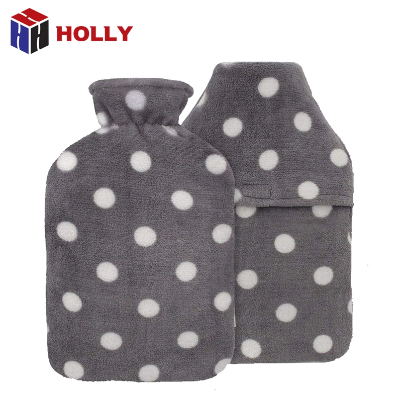 Hot Water Bag Grey Fleece Cover for Large Long Rubber Hot Water Bottle Wholesale/Supplier