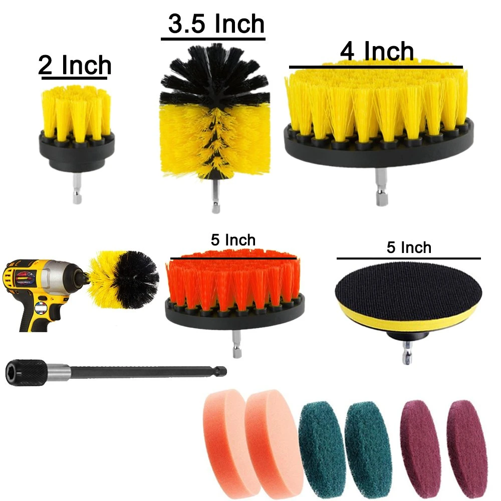 Jeu de brosses de nettoyage de l'épurateur électrique 14PCS Kit de nettoyage de l'épurateur Patins et tige extensible pour une utilisation polyvalente