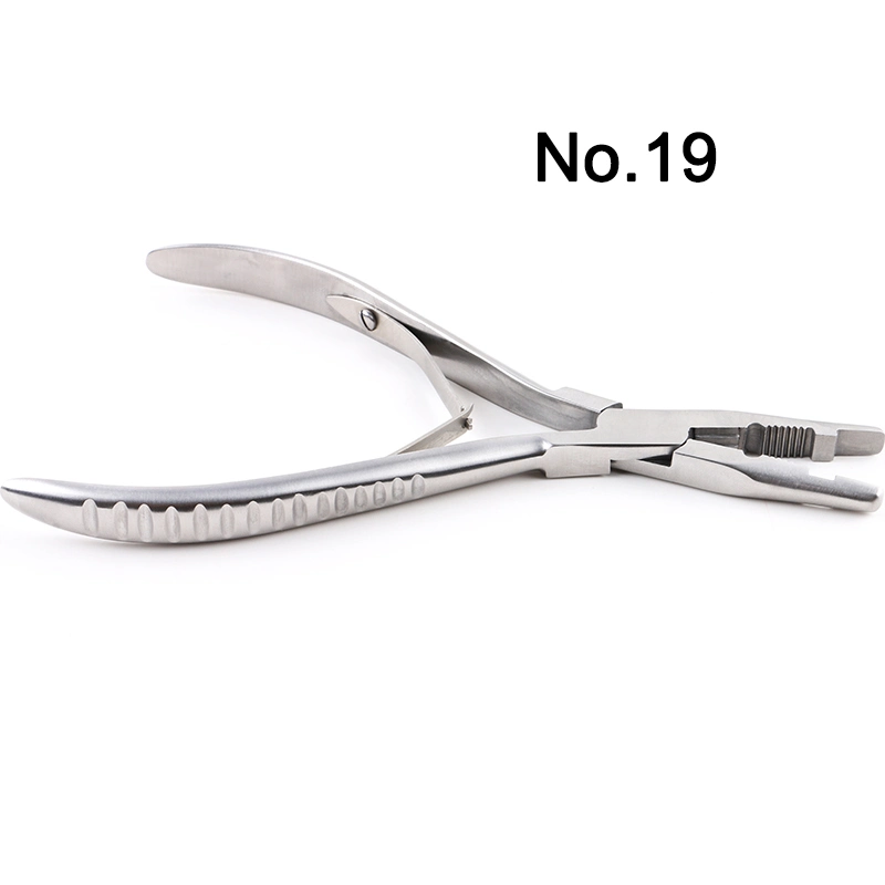 Custom Logo Stainless Steel Microlink Pliers Hair Extensions Tool Tape in Hair Extensions Pliers