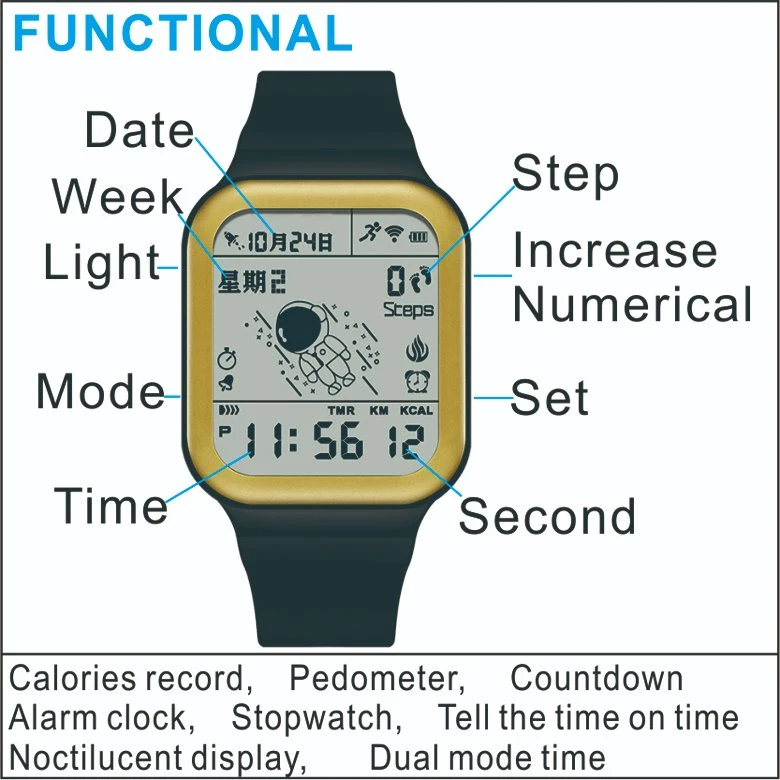 Smart Watch Calories Pedometer Original Brand Watches Factory Supplier