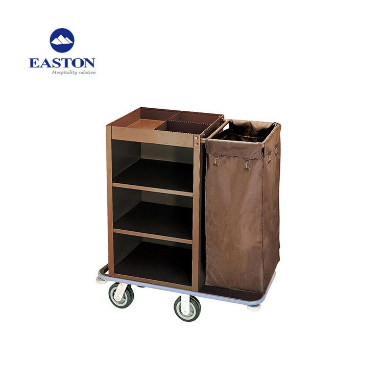 Metal Service Cart Housekeeping Trolley for Hotel