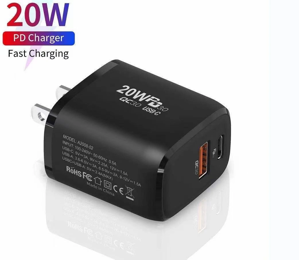 Ronda y nos llena la apariencia del Reino Unido de la UE el tapón de la UE C USB USB 5V 3A 20W Pd cargador para todos los dispositivos USB de Tipo C