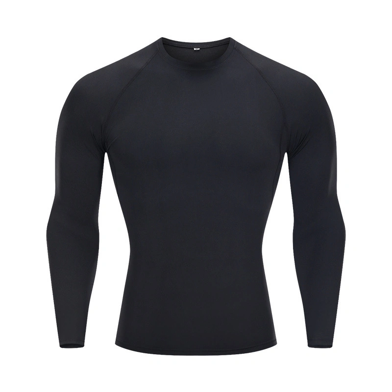 Men Quick Dry Compression Tops Athletic Training Undershirt Long Sleeve Shirts