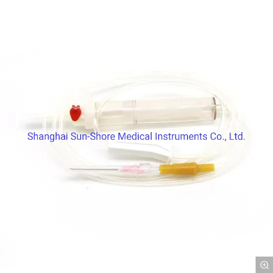 Medical PVC Blood Transfusion Set with Burette for Single Use Blood Transfusion