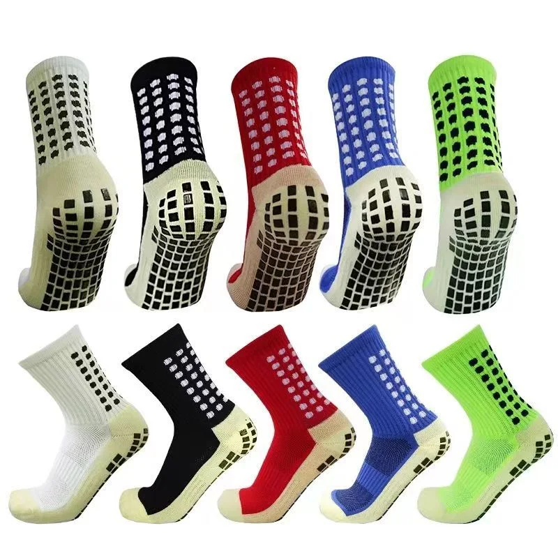 Deportes algodón de TUBO MEDIO Grip duradero no-Slip Knitting Wholesale Gym Soccer Fútbol hombres Yoga mujeres Calcetines de calcetín