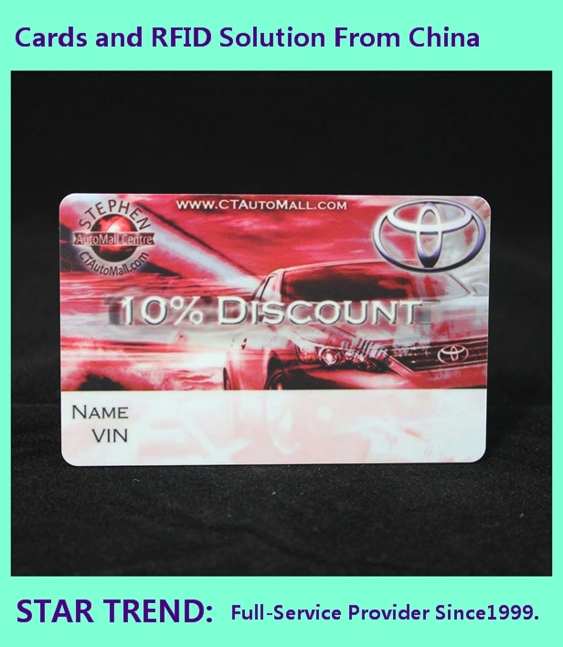 Fix Car Card Made From PVC with Magnetic Stripe Full Color