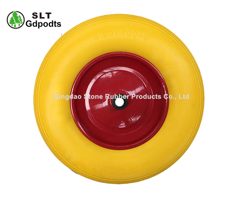 400X100 Flat Free Tire with PU Foam for Cart