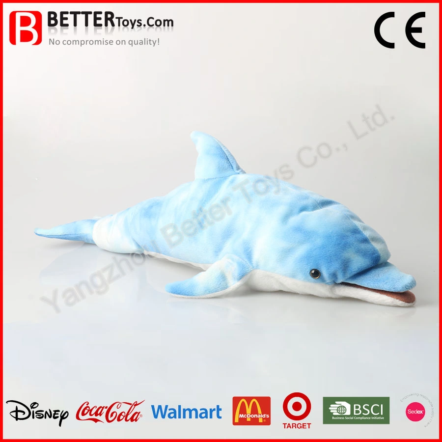 Plush Cartoon Dophin Toy Custom Stuffed Marine Animal