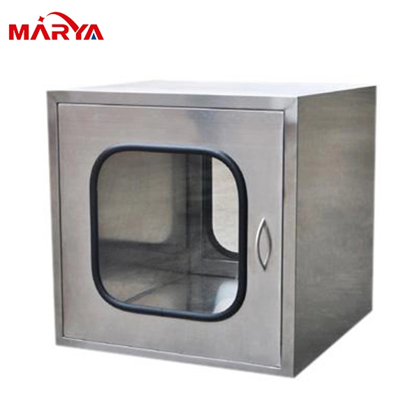 Marya CE ISO Certified Electronic Mechanical Interlock Stainless Steel 304 Static Pass Through Box Transfer Window for Cleanroom and Laboratories with UV Lamp