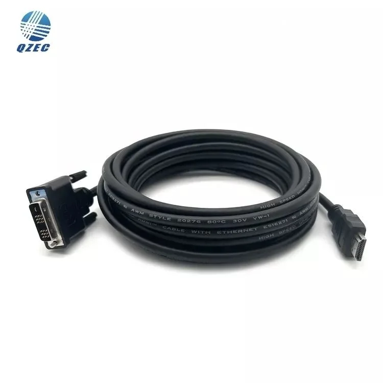 OEM Customized 1080 P 2K 4K DVI to Hdm-I-Compatible 19pin Cable Harness High Speed Cable for Computer and Monitor