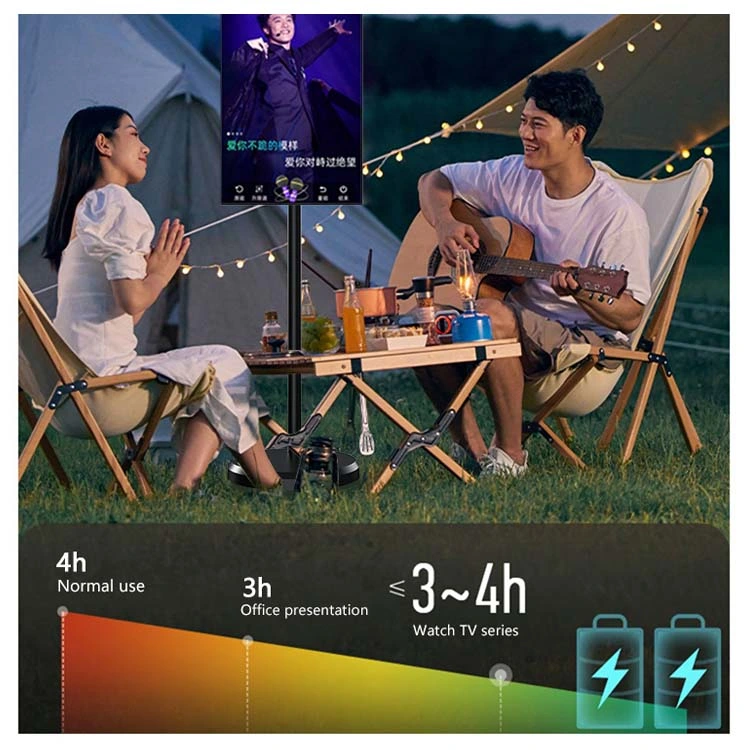 شاشة إعلان تعمل باللمس 21.5 27 32 بوصة قابلة لإعادة الشحن شاشة LCD Standbyme Smart TV Stand Me Standby Me