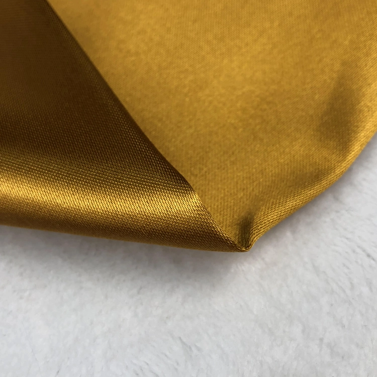 Plain Polyester Bridal Satin Silk Fabric for Dress and Garment