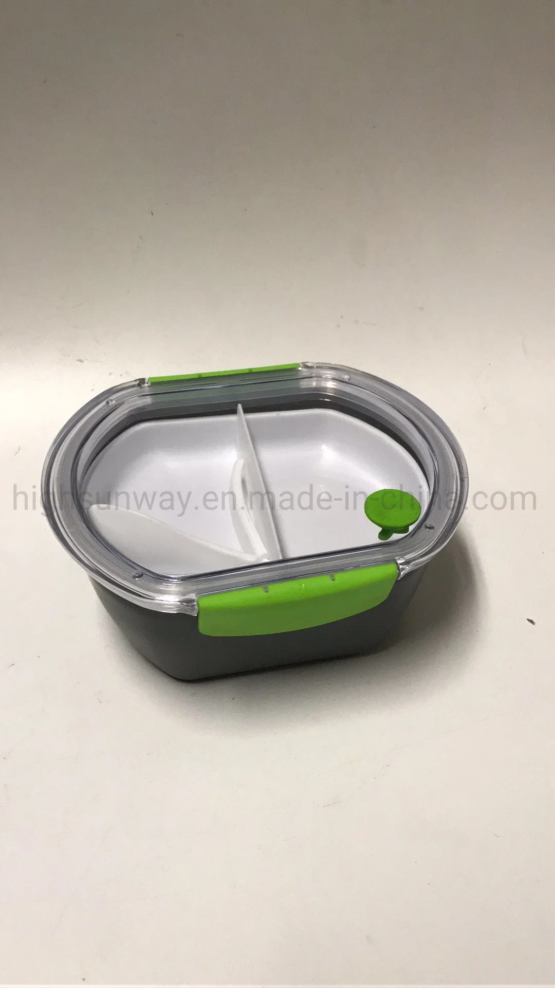 Oval Shape Plastic PP Lunch Box Food Container Set with Spoon