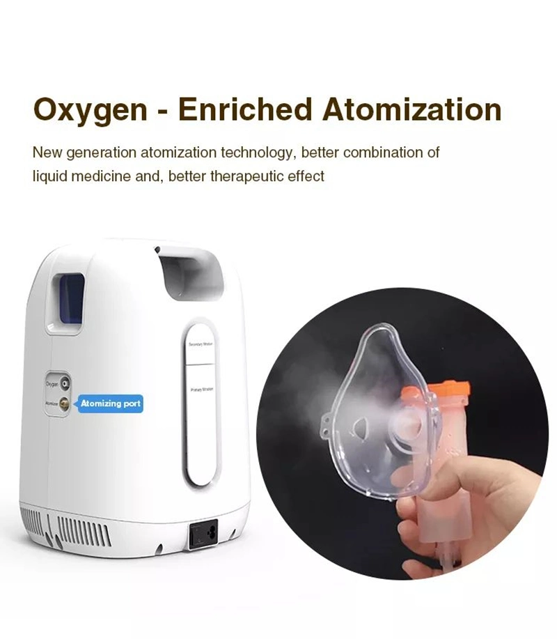 Household Medical Device Manufacture 2L 5L Adjustable Mini Portable Home Generator Oxygen Concentrator