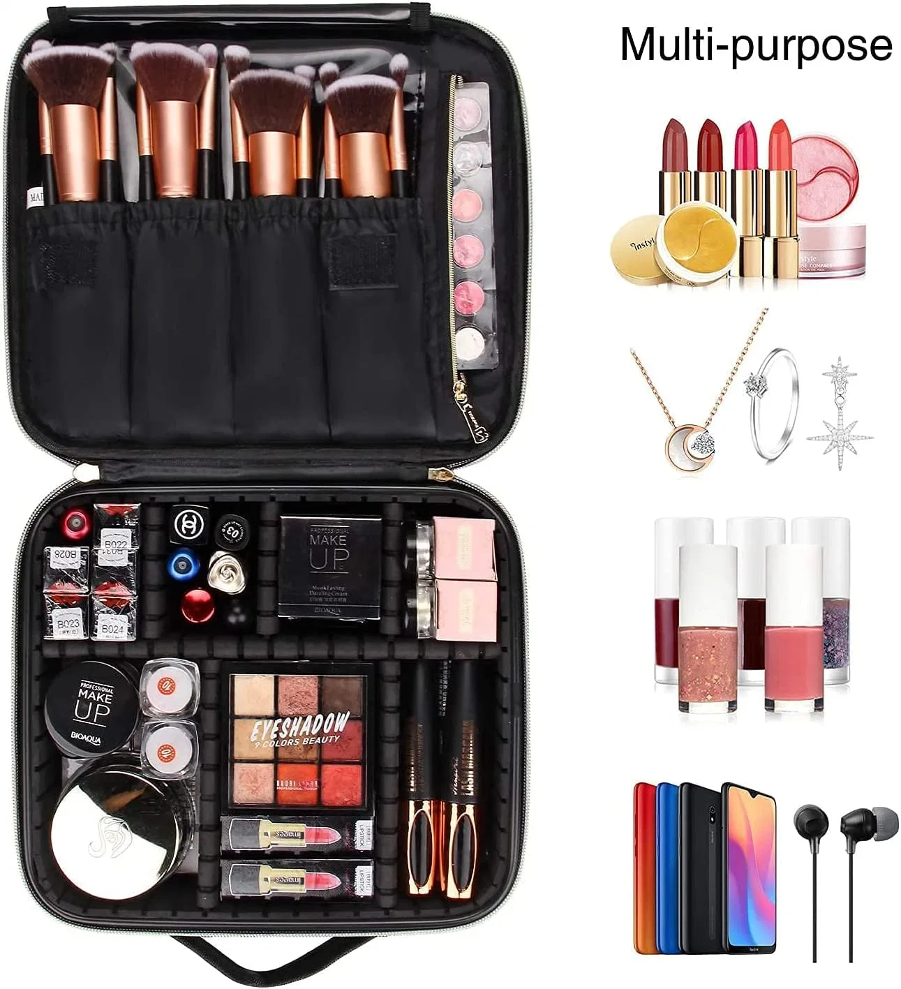 Reisekoffer Professionelle Kosmetik Make-Up Tasche Organizer Make-Up Tragbare Box