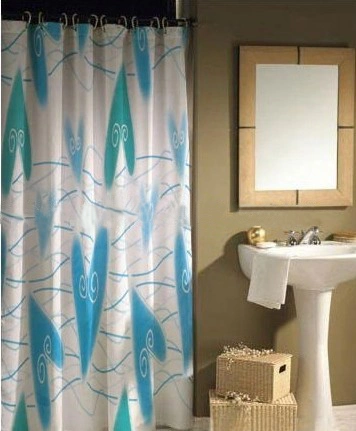 Print PEVA Shower Curtain and Bath Accessory