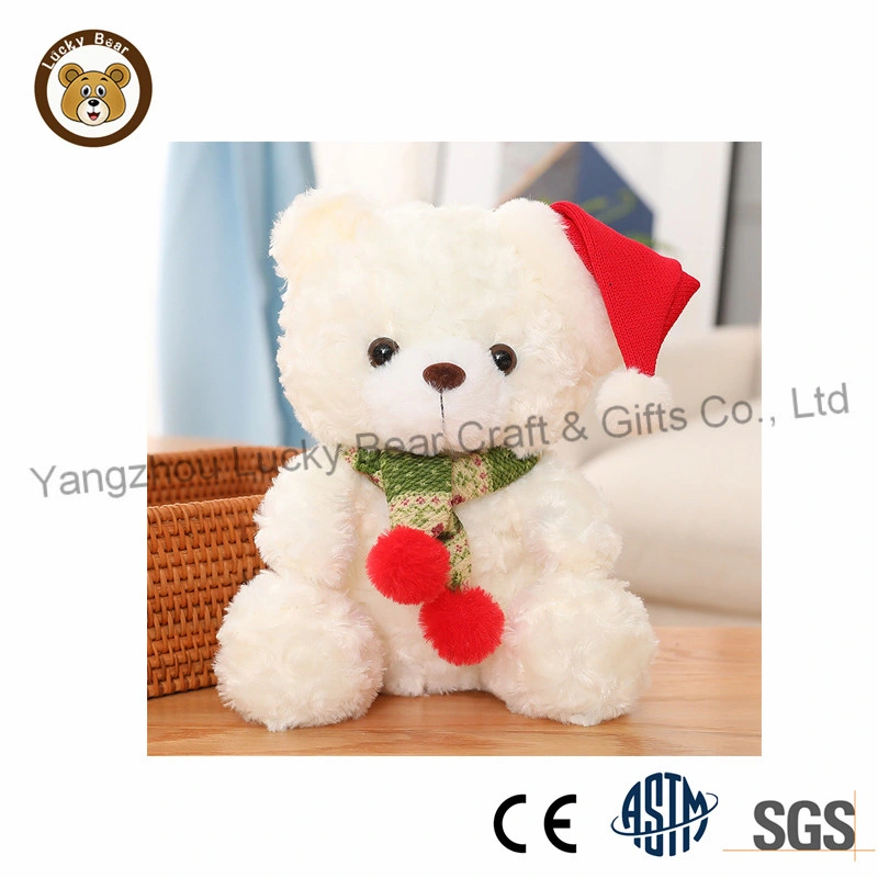 Personalizar Soft Plush Kids Toys Reposed Christmas Teddy Bear promocional Regalos