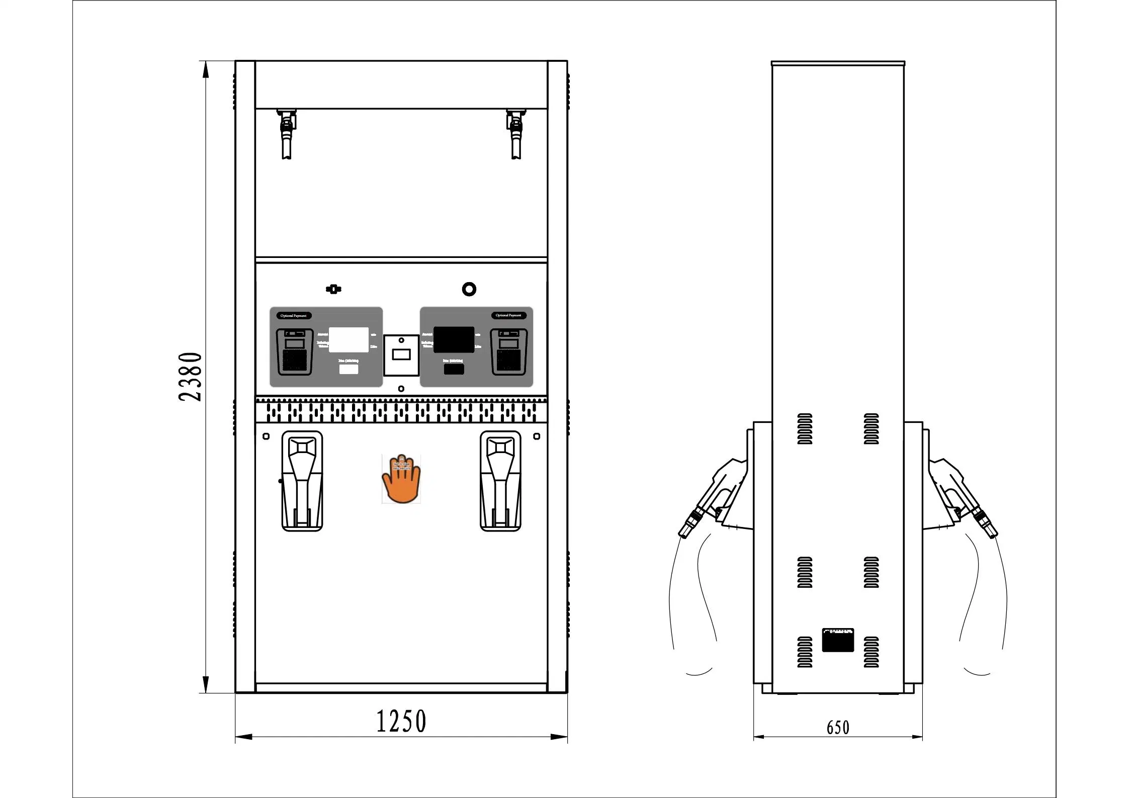 La clásica Venta caliente productos serie 4H 4boquillas 4screens bomba sumergible para Gasolinera