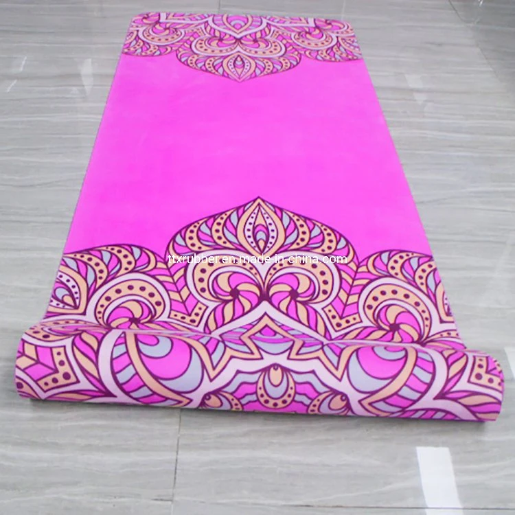 Eco Friendly Microfiber Suede Rubber Yoga Mat Digital Printing Custom Sublimation Print Yoga Chakra Mat