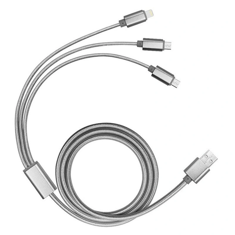 Typ C Nylon geflochtene Aluminiumlegierung 3 im Jahr 1 4 In 1 USB-Kabel Multi 3 in 1-Kabel-Ladegerät