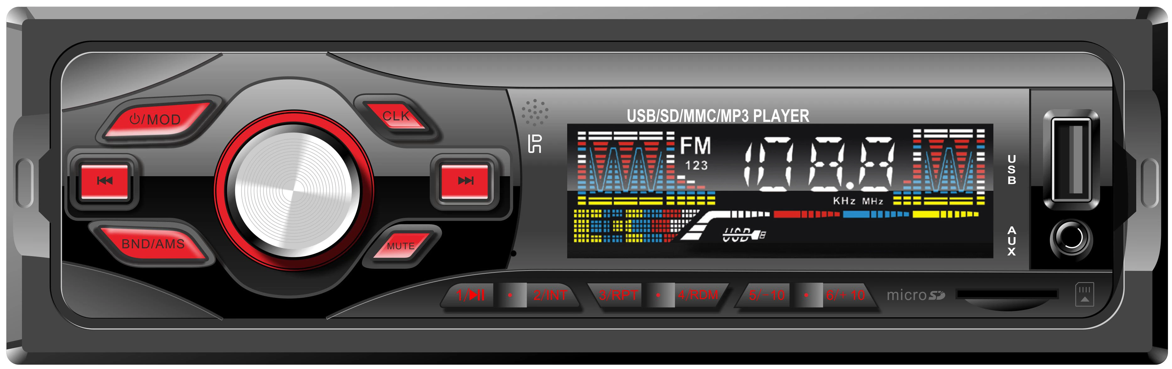 Auto Carro de áudio Bluetooth estéreo DIN único carro FM Player