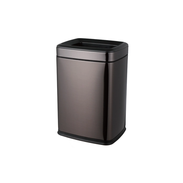 Hotel Waste Bin Brushed Stainless Steel Trash Can