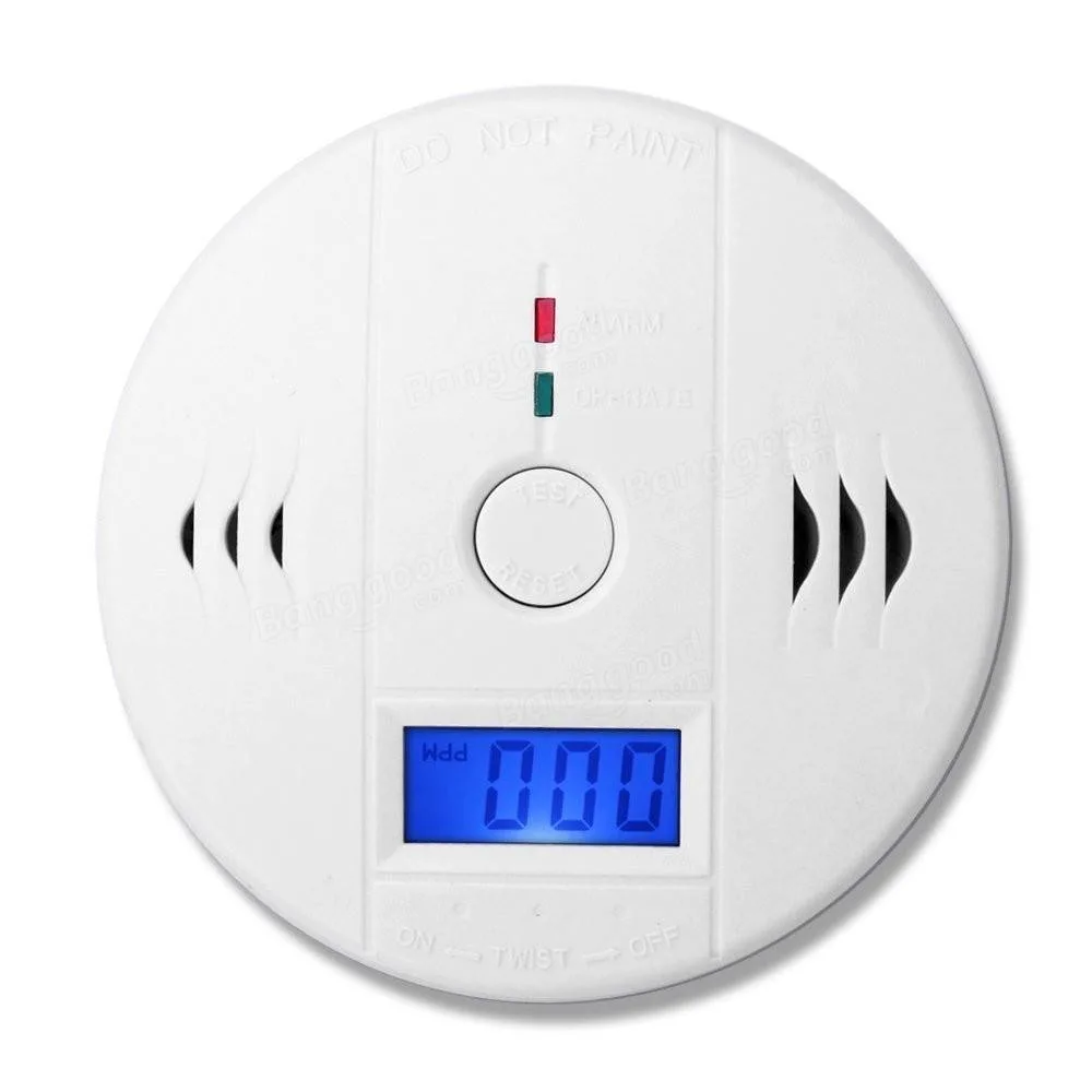 4.5V Battery Operated LCD Display Co Carbon Monoxide Detector