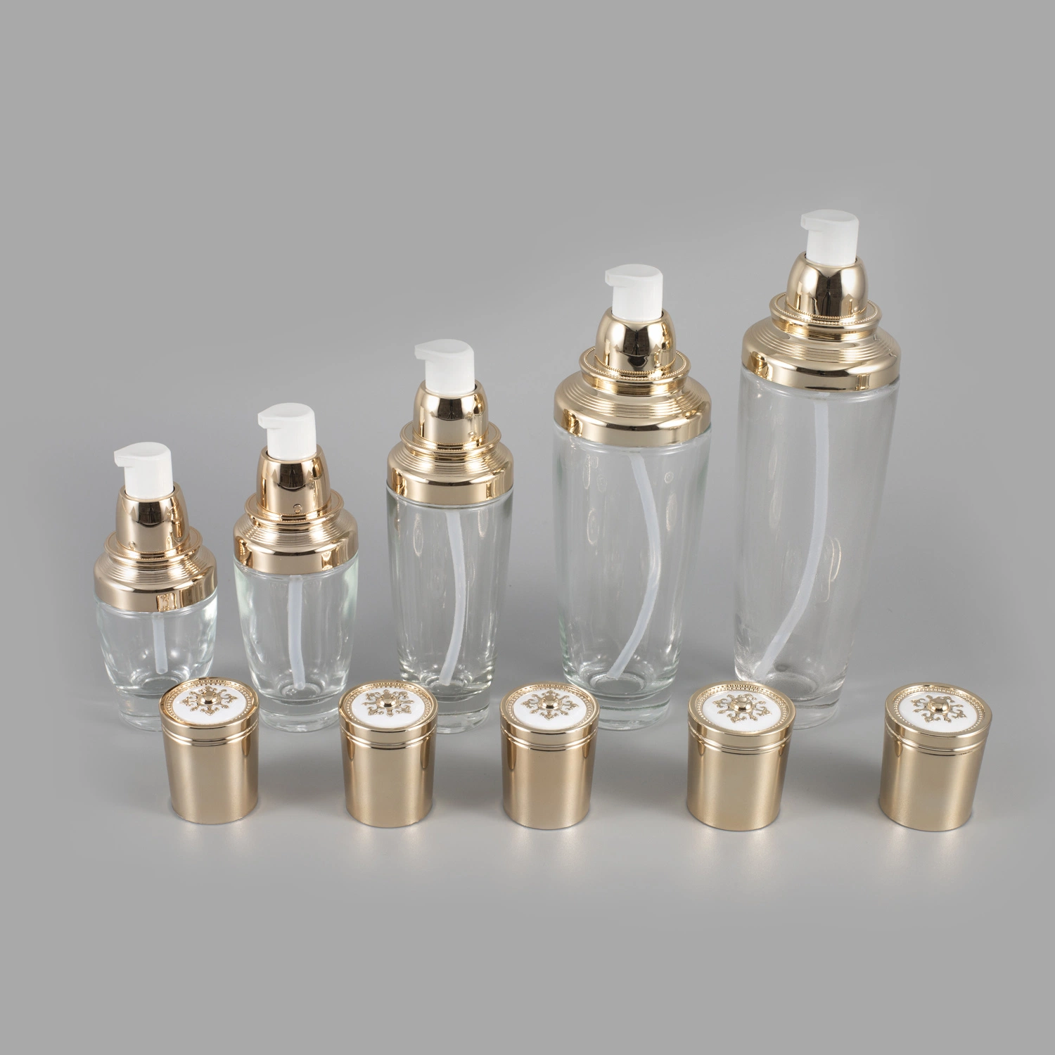 Best Selling Flower Cap Bottle Set Cosmetic Packaging for Toner Cream Jar Spray Cosmetic Bottle