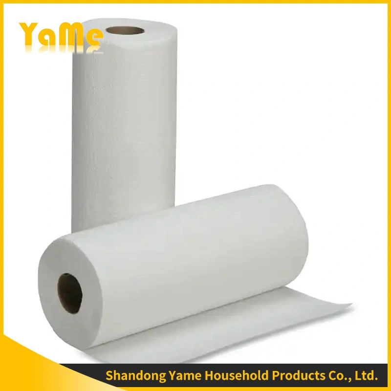 Popular Sale Eco-Friendly Disposable Wood Pulp Roll Paper Kitchen 2 Ply Kitchen Paper Towel