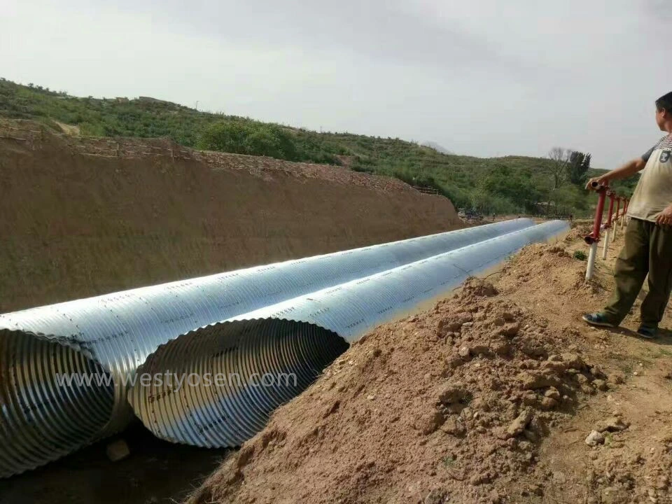 Galvanized Corrugated Metal Culverts Used for Bridge