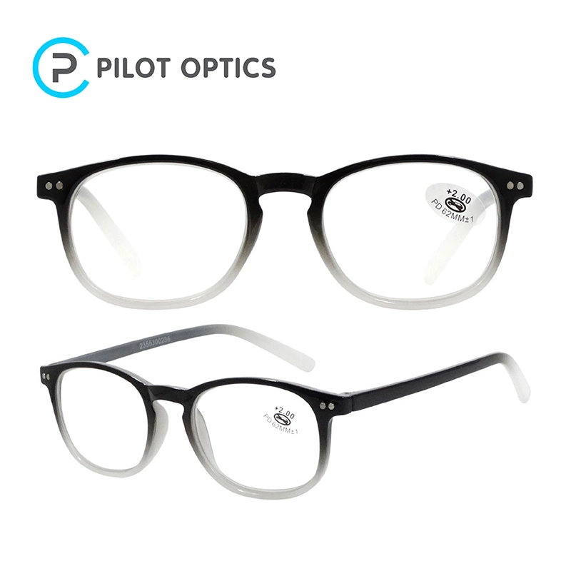 Pilot Optik 2023 Neueste 15 Blau Blocking Fashion Design Runde Lesebrille