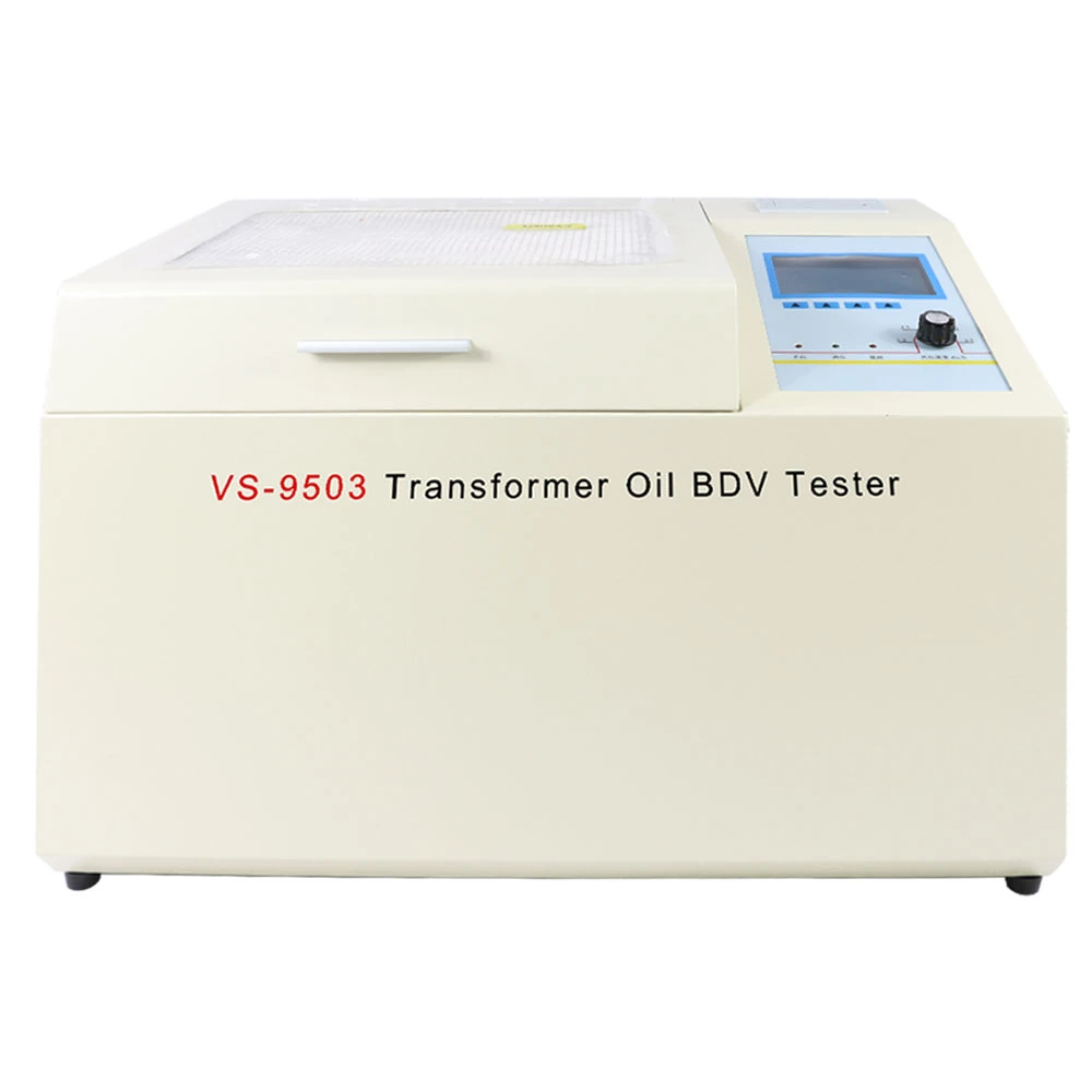 Aceite de transformador totalmente automático BDV Comprobador de resistencia dieléctrica 80kV 100kv Medidor de tensión de ruptura del analizador BDV de aceite del transformador