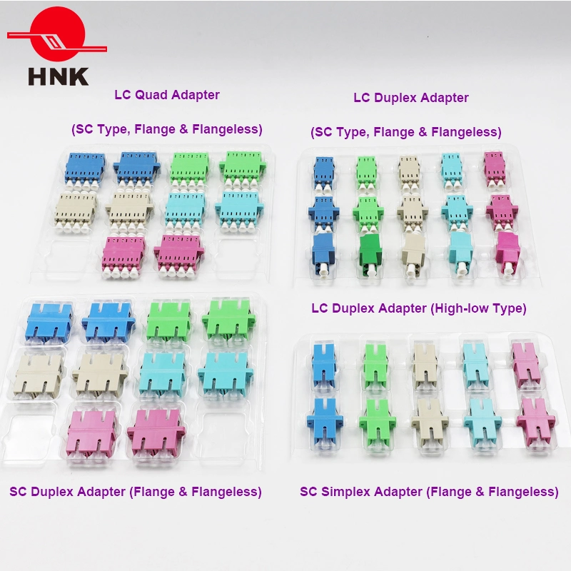 LC Duplex monomodo multimodo/APC/OM3/OM4 Adaptador de fibra óptica tipo SC