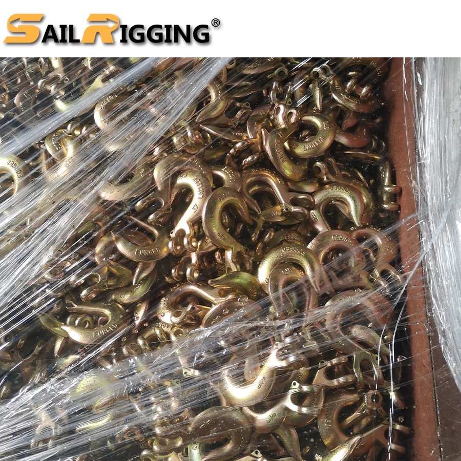 Wholesale/Supplier Hardware Riggingcargo Chain Lift Rigging Alloy Steel Drop Forged Eye Slip Hook with Safety Latch