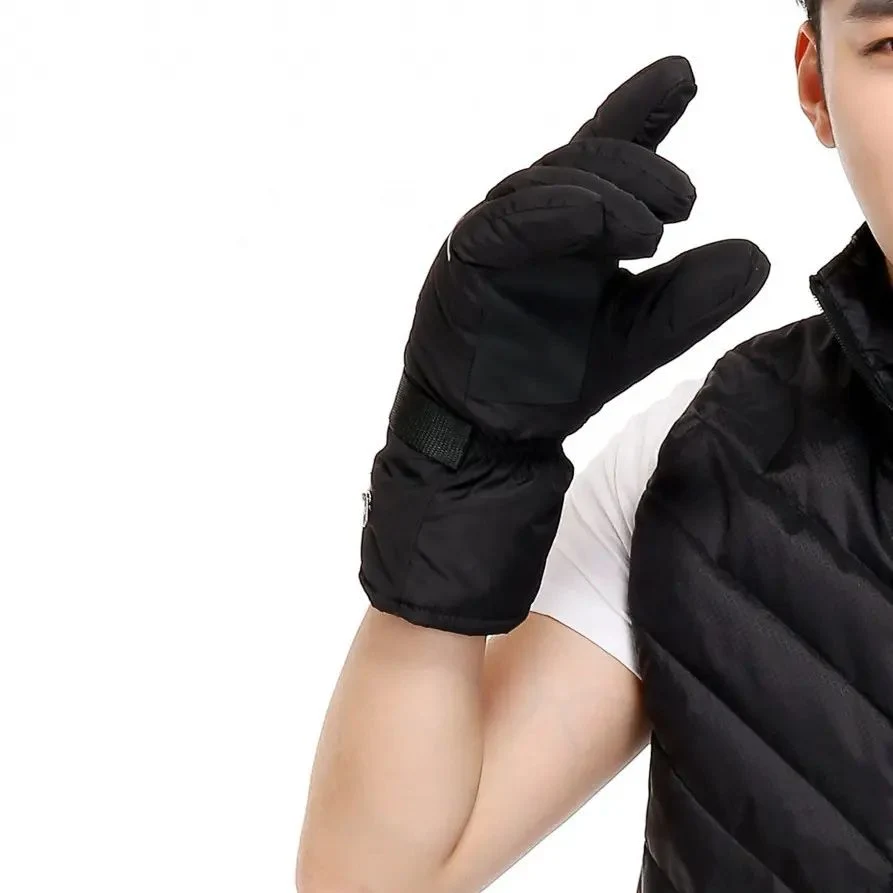 Gants chauffants deux choix batterie 3.7 V imperméable écran tactile lourd Gants de moto thermiques d'hiver à porte-fusée