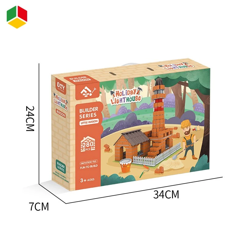 Qstoys 280 PCS DIY Construction Building Toys Playhouse Block Set Miniature House Model Blocks for Kids