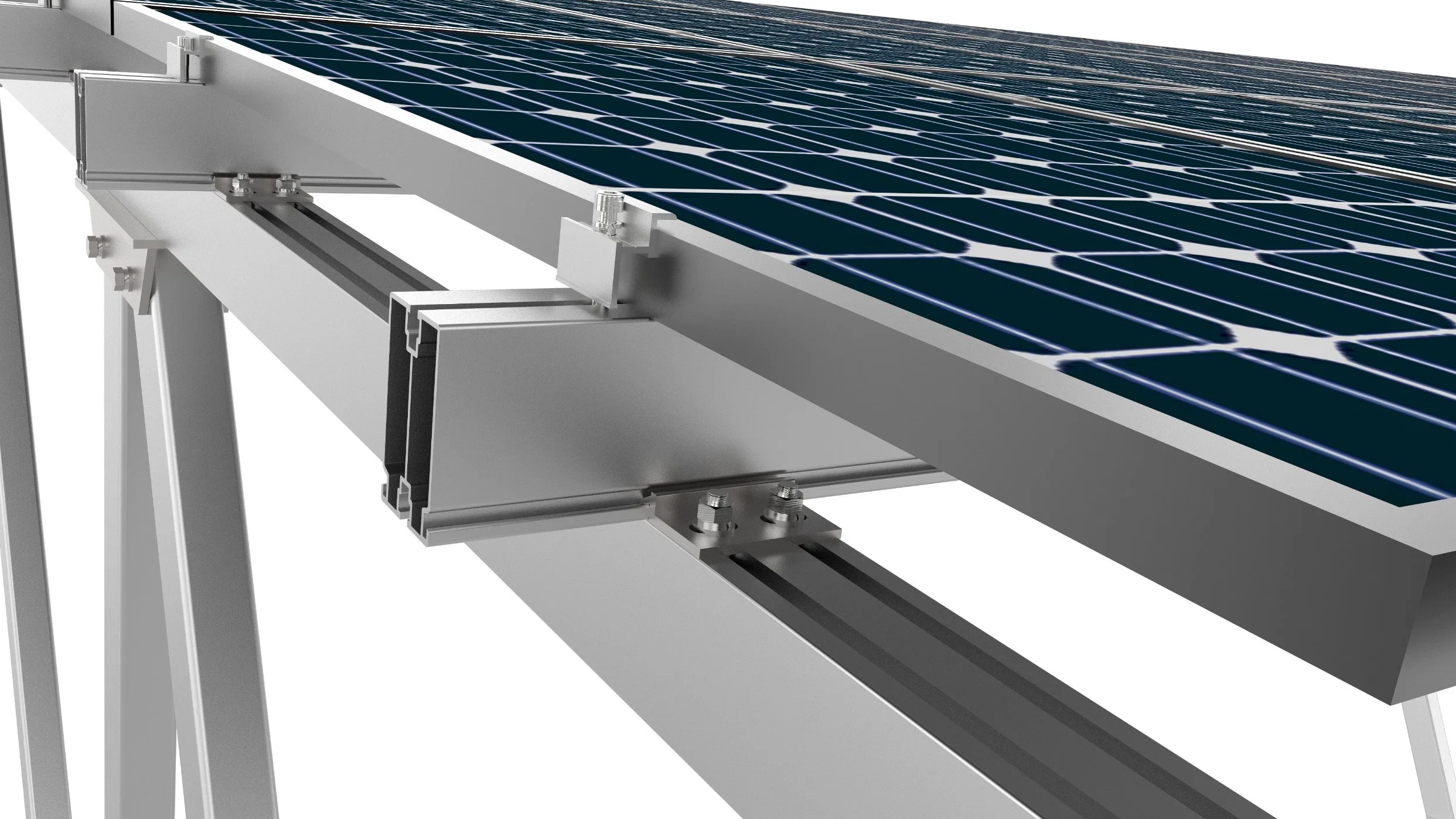 Dach Verzinkter Aluminium-Metall-Solarpanel PV Stativhalterung Montagekonstruktion Halterung