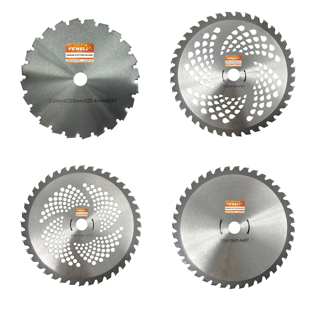 2 Teeths Steel Garden Tools 350*1.75*2t*25.4 Trimmer Head Saw Blade for Cutting Brush Grass