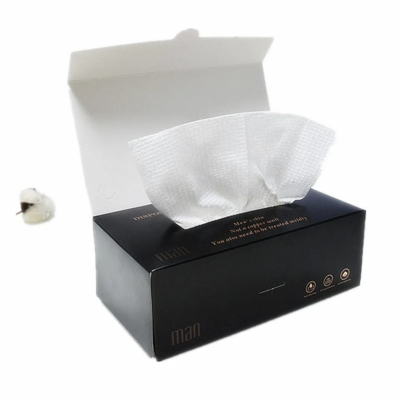 100% Cotton Facial Tissue Dry Wet Use for Sensitive Skin, Facial Cleansing, Makeup Removing