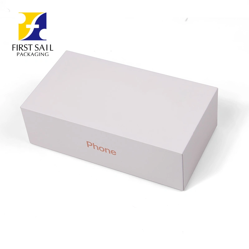 High quality/High cost performance  Rigid Lid and Base Paper Box Bluetooth Earphone USB Cable Cellphone Case up-Bottom Cover Packing Box with Blister Insert