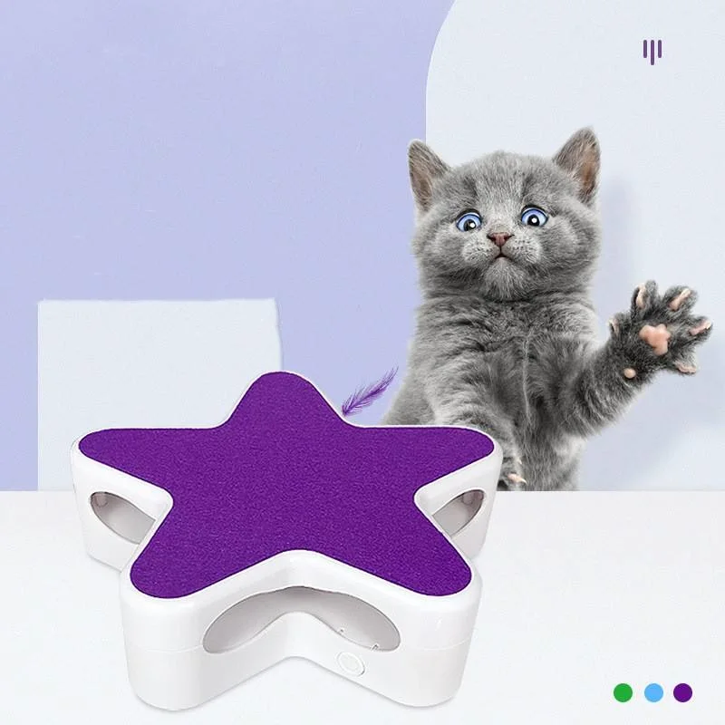 New Arrival Interactive Cat Toys Attached with Feathers Interactive Automatic Feather Mice Electric Cat Toys for Indoor Cats