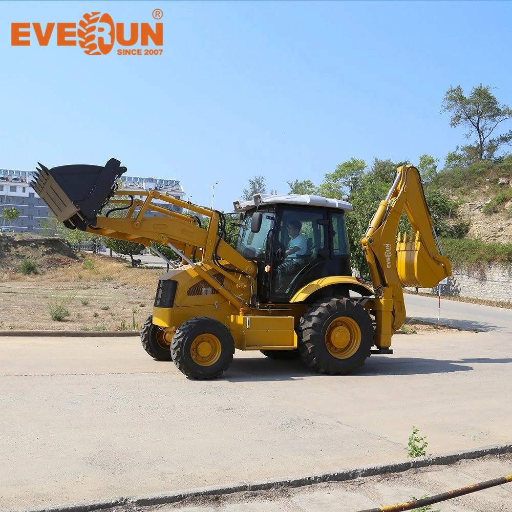 Everun ERB388 2.5ton Farm Construction Mini Wheel Backhoe Loader with Competitive price