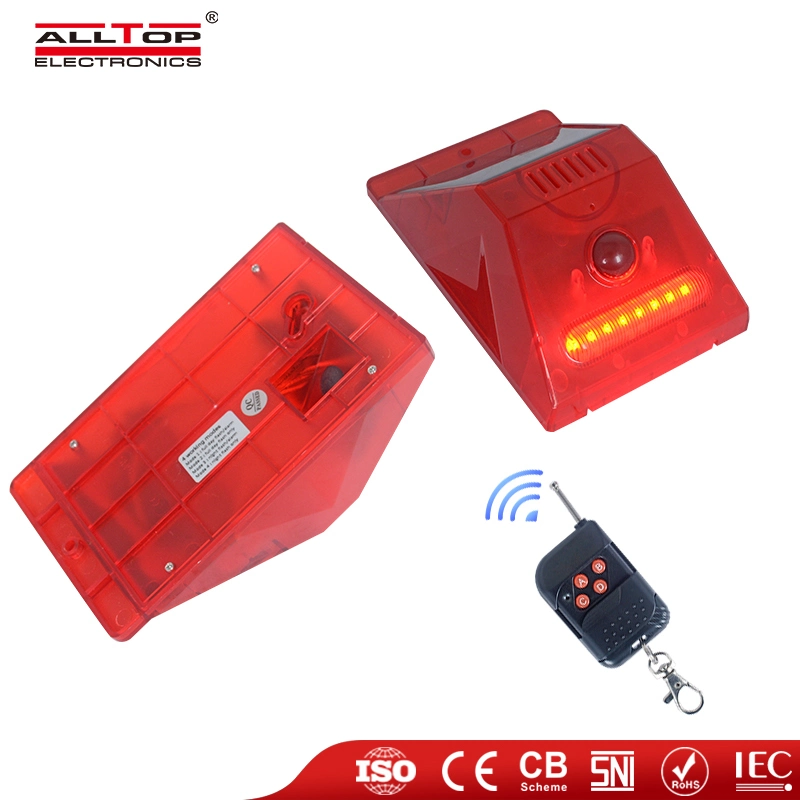 Alltop Solar Security Alarm System with Remote Control Solar Motion Security Light for Outdoor Use